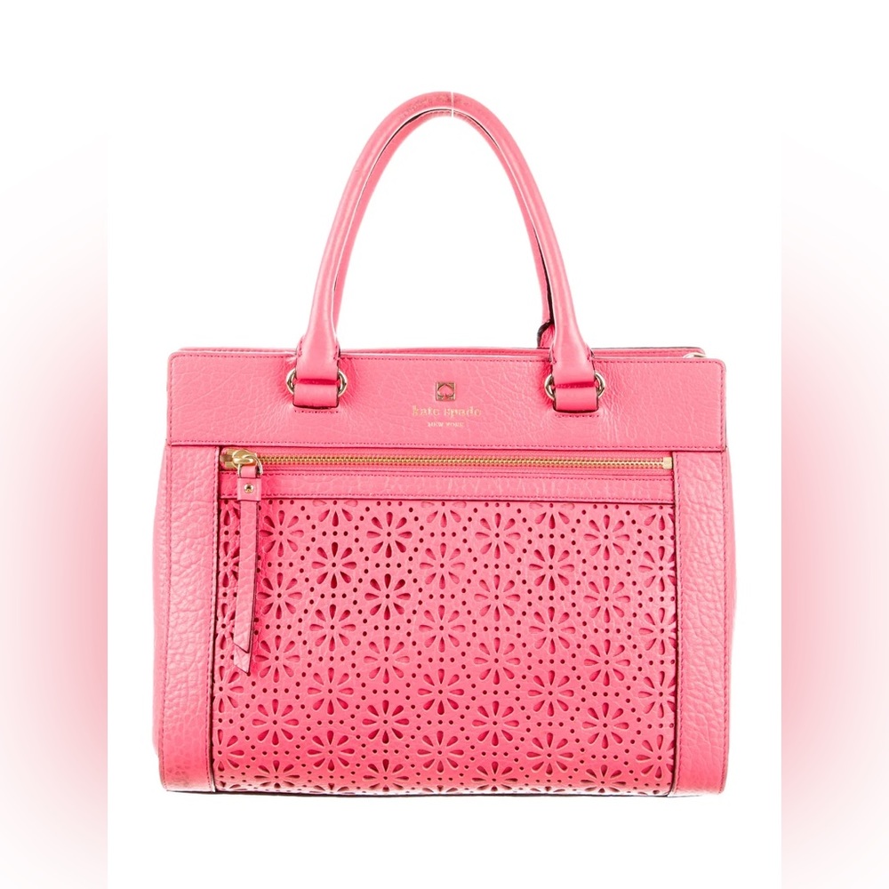 KATE SPADE Laser-Cut Floral Lattice Satchel *NWOT*
